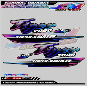 STRIPING VARIASI MOTOR HONDA TIGER 2000 TILAM / STICKER LIST MOTOR TIGER 2000