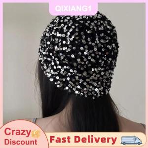 【SHZTGM】 Ins Style Sequined Hollow Pullover Hats Women Summer And Autumn Travel Photo Atmosphere Versatile Casual Y2K Beanies
