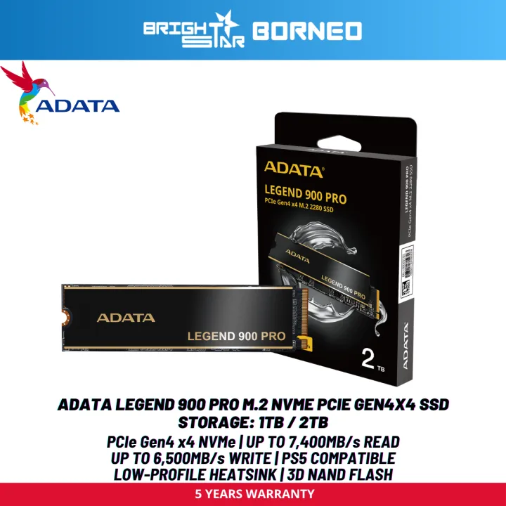 ADATA LEGEND 900 PRO PCIe Gen4x4 SSD - 1TB/2TB