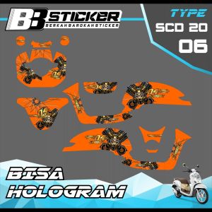 Decal Scoopy BISA HOLOGRAM Full Body Full Block Dekal New Fi 2017 2018 2019  Scd 20