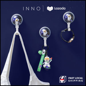 [SG Stock] Astronaut Wall Hook Hanger Holder Adhesive Sticker No Drill Storage Saving Multipurpose | Local Shipping (INNO)