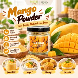 Nutri Pure Mango Powder 50g Natural Fruit Sweetener for Yogurt Smoothie Baking Serbuk Mangga Healthy Ingredient