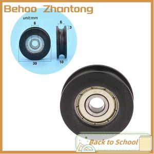 Behoo ลูกรอกเหล็กเคลือบ626รูปตัวยูสำหรับหน้าต่างประตูเลื่อนล้อเลื่อนสำหรับประตูบานเลื่อนลูกปืน