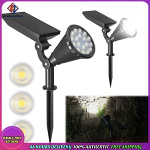 Vodool 18LED Solar Landscape Spotlights Solar Stake Spotlight Solar Outdoor Garden Lights for Yard Driveway Pathway Landscape