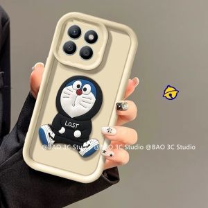 New Phone Case Honor X8C Honor 90 Lite 70 HonorX8C 5G 4G Ins Cute Cartoon Fashion Stereoscopic Doraemon Doll Silicone Soft Casing with Simple Lanyard 2025
