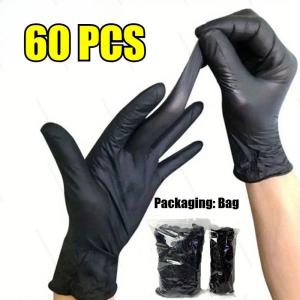 Disposable Nitrile Black Latex Gloves Cooking Wash Cycling Glove Household Antistatic Cleaning Gloves Hairdressing Nail Art Tool2026
