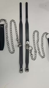 Fun sm Bell collar with leash a couples teasing and training tool pu Collar womens products dropshipping