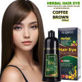 AUGEAS 500ml Original Hair Dye Shampoo C2 Drak Brown Hair Color Organic Women & Men FDA approved. 