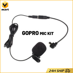 Professional Mini USB External Mic Microphone with Clip Gopro Hero3+4 3.5mm Microphone Mini USB External Mic Audio Adapte Transfer Cable Wire for GoPro 3+ Action Camera Accessories 3.5mm TRS Lavalier Microphone Wired Lapel Microphone for Camera and GoPro