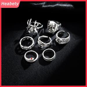 Heabety 7 cái bộ Punk Rắn Nhẫn Cho Phụ Nữ Gothic Spider Người Đàn Ông Đồ Trang Sức Thời Trang Quà Tặng Phụ Kiện