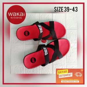 PROMO SANDAL WAKAI PRIA WANITA SENDAL FLIP FLOP BERKUALITAS SANDAL DISTRO TRENDY SANDAL JEPIT MURAH