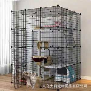 Chuồng mèo nhà cho mèo siêu rộng để được khay cát bên trong lồng mèo lắp ghép đa năng
