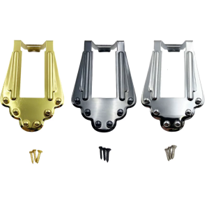 Heavy Duty Jazz Guitar Bridge Metal Texture Suitable for Enhancing Volumes and Customizable String Height Adjustment