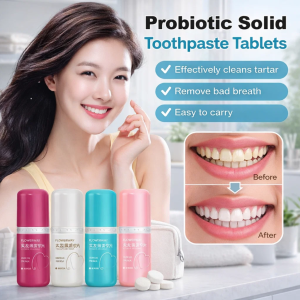 Probiotic Teeth Cleaning Tablets Solid Toothpaste Fresh Breath Bad Breath Removal Protects Gums Oral Care