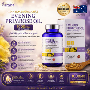Viên Uống Hoa Anh Thảo Careline Evening Primrose Oil 1000mg - Giúp Cân Bằng Nội Tiết Giảm Khô Hạn Đẹp Da - Hộp 60 Viên