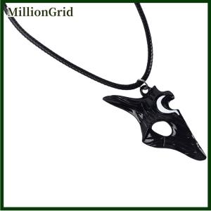 MillionGrid 1Pair League Of Legends Style Sheep And Wolf Pendant Necklace Mysterious Splicing Pendant Jewelry Asymmetric Sheep Wolf Pendant Personalized Animal Mask Two Color Necklace Fashion Trend Jewelry Personality Creative Gift