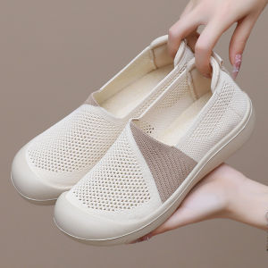 TL Shoe รองเท้าผู้หญิง รองเท้าผ้าใบผู้หญิง Womens shoes รุ่นฤดูร้อนใหม่ รองเท้าระบายอากาศของผู้หญิง ก้นอ่อนไม่เหนื่อย รองเท้าแม่ที่มีน้ำหนักเบา รองเท้าลำลองต่อต้านลื่น รองเท้าขี้เกียจ