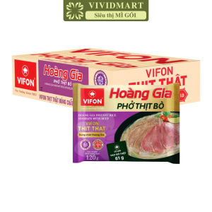 [THÙNG 18 GÓI] - VIFON – Phở Hoàng Gia 2 vị: Thịt bò Thịt gà (có gói thịt thật) Phở Vifon Hoàng Gia Vifon ăn liền (120g/gói)