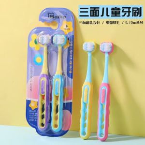 LAGI VIRAL !! Sikat Gigi Anak Anak 2 In 1 Pembersih Gigi 3 Sisi Portable Bahan Silikon Bulu Sikat Halus