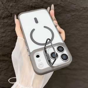 ชาร์จแม่เหล็ก เคสโทรศัพท์มือถือ สําหรับ iPhone 17 Pro Max 17 Pro 17 Air แก้วเลนส์ป้องกันขาตั้งแม่เหล็กกันกระแทก