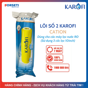 Lõi Lọc Nước Cation To Karofi Ion Exchange - Lắp Ở Vị Trí Số 2 Giúp Làm Mềm Nước Cứng Dành Cho Nước Đầu Vào Nhiễm Đá Vôi