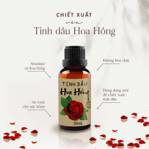 Tinh dầu hoa hồng hương thơm dịu nhẹ khử mùi thanh lọc không khí Thư giãn giảm căng thẳng - freshfood &cosmetic