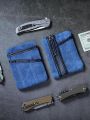Sayram SP6 EDC Pouch, Waxed Canvas Compact Pocket Organizer, EDC Pocket Pouch for Men, Zippered Pocket Pouch,EDC Organizer for Everyday Carry, Multitool Organizer Pouch (Oil Wax Black). 