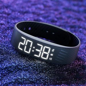 YESMILE Waterproof Alarm Clock Watch LED Digital Adjustable Fitness Wristbands Fashion with Running Pedometer Alarm Bracelet for Students