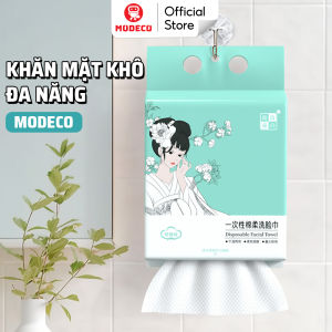 Khăn Mặt Dùng 1 Lần Modeco - Khăn Lau Mặt Khô Đa Năng Gói Lớn 500g 120 Tờ Siêu Mềm Mịn An Toàn Cho Da Nhạy Cảm