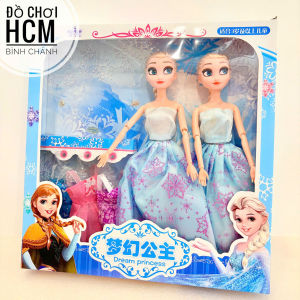 [LOẠI LỚN RẤT ĐẸP] Bộ đồ chơi búp bê công chúa Frozen Elsa và Anna dành cho bé thích chăm em thích chơi búp bê công chúa
