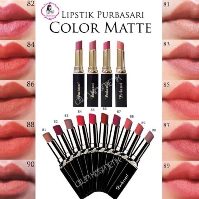 PURBASARI LIPSTICK COLOR MATTE / PURBASARI COLOR MATTE LIPSTICK