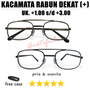 Kacamata Baca Plus (+) FREE CASE KACAMATA BACA LENSA PLUS +1.00 Sampai +4.00 Derajat Untuk Pria Dan Wanita / Kacamata Rabun Dekat / Kacamata Gaya / Kacamata Plus Pria / Kacamata Plus wanita / Kacamata Hipermetropi / Bisa Bayar Di Tempat - KOREA STYLE