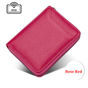 NEW Fashion VIP ID Card Holder Walet Genuine Leather Bank Credit Card Rfid Wallet Men and Women Slim Small Change Coin Keys Cards Zipper Bag