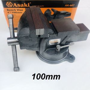 Ê Tô Bàn Nguội Asaki AK-667 Ê tô mâm xoay linh hoạt 360 độ quai kẹp rộng 100mm. chuyên dùng để kẹp cố định các chi tiết bạn cần gia công
