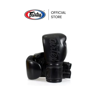 Fairtex นวมชกมวย BGV14 Solid Black นวยมวยหนังไมโครไฟเบอร์ ทนทาน น้ำหนักเบา ลดกลิ่นอับ นวยต่อยมวยสำหรับฝึกซ้อมหรือแข่งขัน
