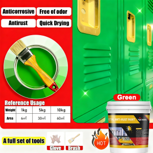 【Ship from MY】Fast Acting Rust Converter Industrial Grade Cat Besi Pagar Anti Karat Professional Metal Rust Paint Long Lasting Anti Rust Metal Paint For Roof Pipe Strong Anti Rust Paint For Metal Cat Besi Anti Karat 1000g