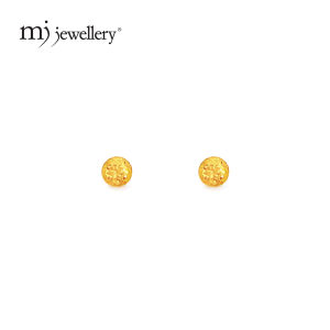 MJ Jewellery 916/22K Gold Hemisphere Earrings S101