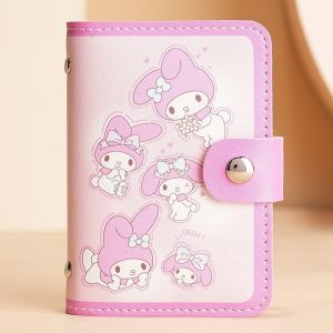 Dễ Thương Hello Kitty Kuromi My Melody Thẻ Dung Tích Lớn Ví Mini Nhiều Thẻ Hộp Đựng Thẻ Nhỏ Thẻ Trường Thẻ Làm Việc ID Túi Bảo Quản