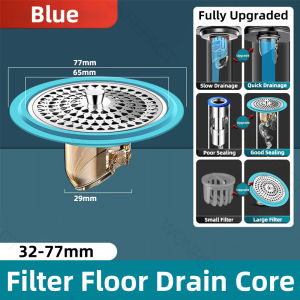 304 Stainless Steel Large Panel Floor Drain Core Pest Proof Anti-Odor Core Toilet Sewer Bathroom Filter Wastewater Drain Valve