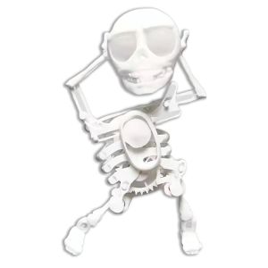 IPIE2 Simulation Wind-up Dancing Skeleton Toy Plastic Dancing Skull Spring Clockwork Toy Cute Collection 3D Print Shaking Skull Doll Kids Toddlers