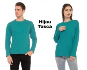 kaos polos panjang hijau tosca - oblong polos lengan panjang - kaos oblong panjang tosca 100% BAHAN PREMIUM KATUN - kaos polos cowok - kaos cowok - kaos POLOS LENGAN PANJANG