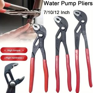 WU552 7/10/12 นิ้ว คีมปรับปั๊มน้ำแบบเร็ว ช่องเปิดขนาดใหญ่ ปรับได้ คีมหนีบท่อ ประแจปากก้ามปู หลายฟังก์ชัน คีมท่อข้อต่อแบบร่อง ช่างประปา