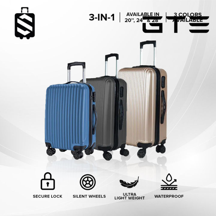 GTE SKY TRAVELLER SKY362 3-In-1 Suitcase Trolley 360° Silent Universal ...