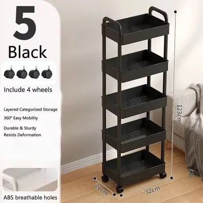 TURTLE Movable shelves/storage rack cart with wheels/Removable Storage Shelves/Kitchen Shelves