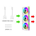 Bộ Kit 3 Quạt Tản Nhiệt Jungle Leopard V2 Interstellar Led ARGB (Ghép Nối Không Dây) - Kèm 2 Dây Kết Nối. 
