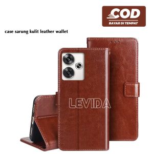 Flip Cover Kulit Leather Case Sarung Buku Kulit Case Poco X6 Pro 5G Poco F6 5G