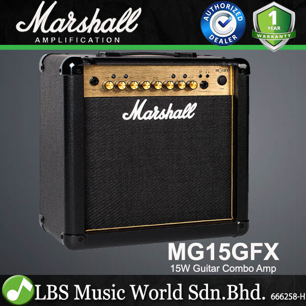 Marshall MG15GFX 15W Electric Guitar Amp Combo Amplifier With