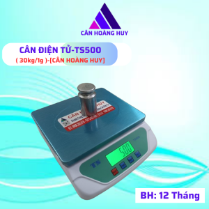 Cân điện tửcân nhà bếpcân để bàn TS-500 (30kg/1g) một màn hình trước ( 2 chế độdùng pin hoặc sạc ) CÂN HOÀNG HUY
