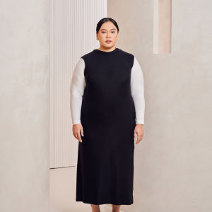 PLUS SIZE SLEEVELESS DRESS INNER COTTON ORGANIC BY VAYTITA