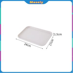 Masely 3 Colors Wheat Straw Tray Withstand 150° Temperature Reusable Dinner Dishes Restaurant Kitchen